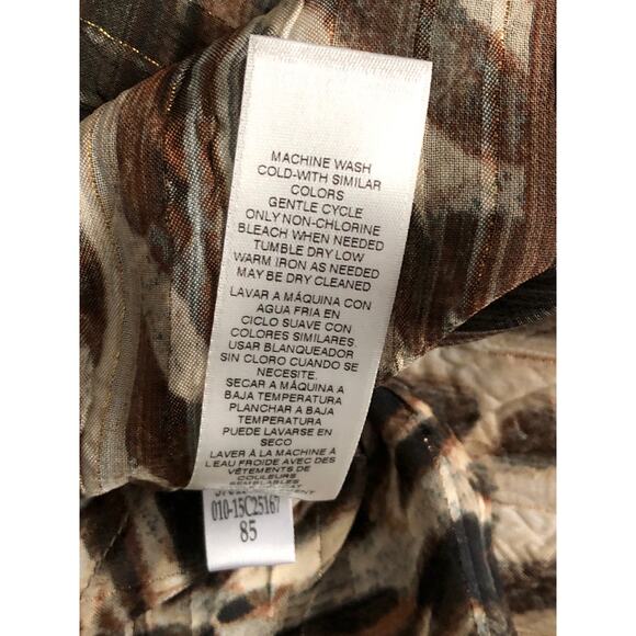 Chico's Women's Size 1 (M/8) Aviana Striped Leopard Print Top - Picture 7 of 7